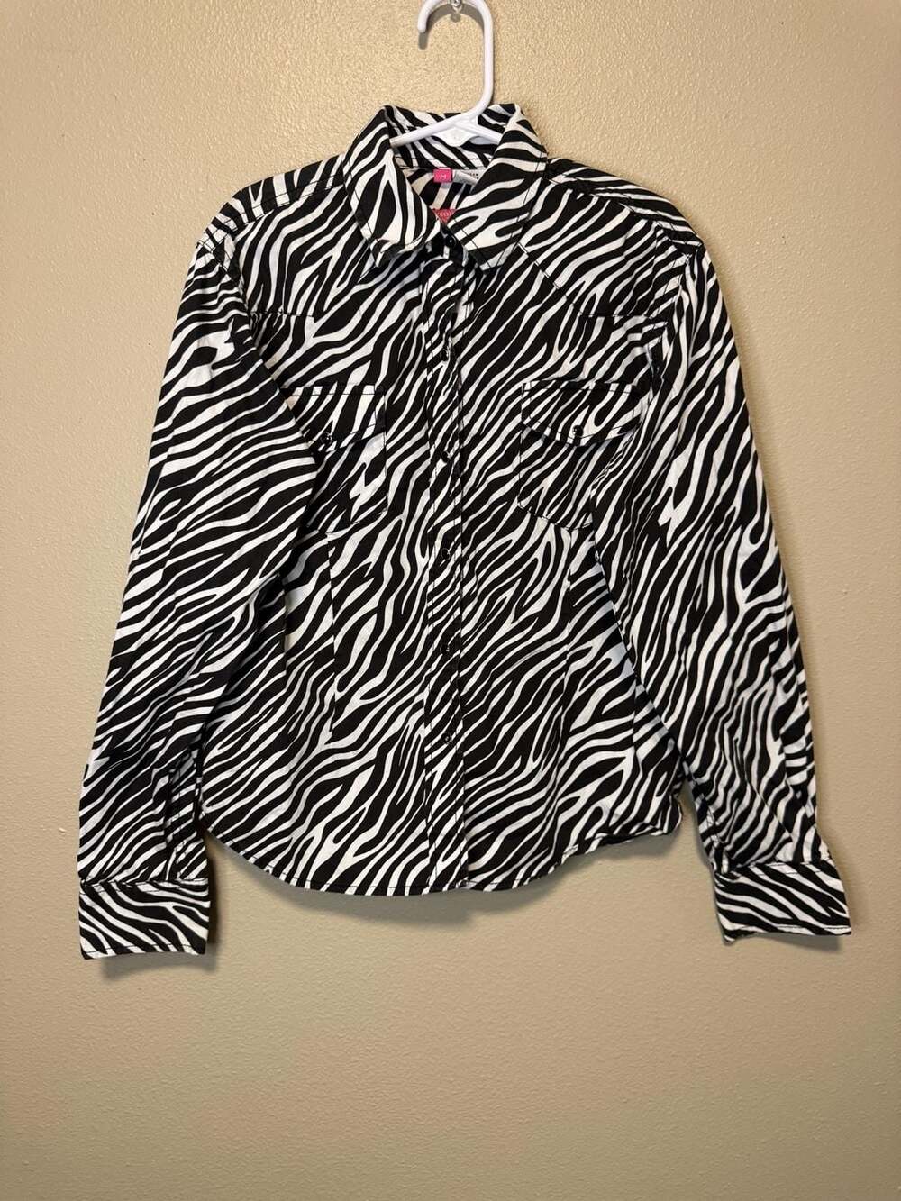 Youth Ransom Ranch Zebra Print Long Sleeve Western Shirt